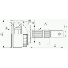 CVJ5526.10 OPEN PARTS Шарнирный комплект, приводной вал