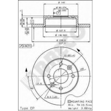 BS 7254 BRECO Тормозной диск