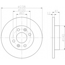 8DD 355 101-241 HELLA Тормозной диск