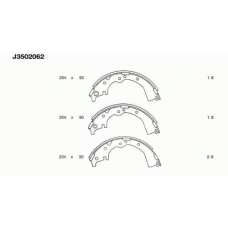 J3502062 NIPPARTS Комплект тормозных колодок