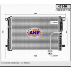 43340 AHE Конденсатор, кондиционер