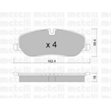 22-0693-0 METELLI Комплект тормозных колодок, дисковый тормоз