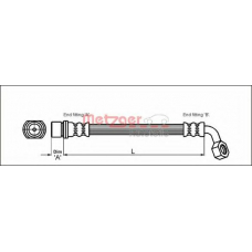 4111403 METZGER Тормозной шланг