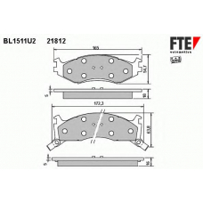 BL1511U2 FTE Комплект тормозных колодок, дисковый тормоз