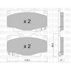 22-0129-1 METELLI Комплект тормозных колодок, дисковый тормоз