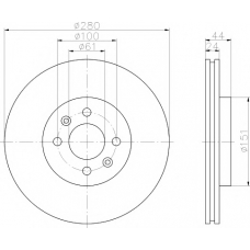 8DD 355 108-641 HELLA PAGID Тормозной диск