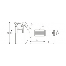 CVJ5692.10 OPEN PARTS Шарнирный комплект, приводной вал