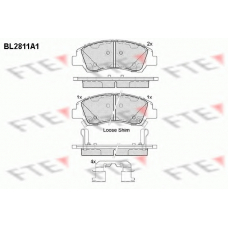 BL2811A1 FTE Комплект тормозных колодок, дисковый тормоз