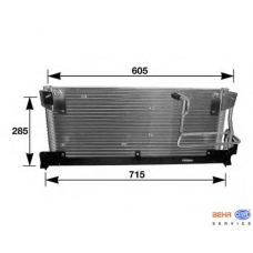 8FC 351 037-381 HELLA Конденсатор, кондиционер