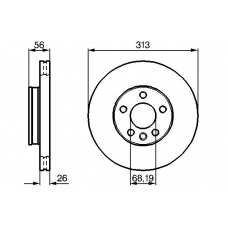 0 986 478 296 BOSCH Тормозной диск