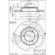 08.2284.10 BREMBO Тормозной диск