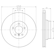 8DD 355 121-131 HELLA PAGID Тормозной диск