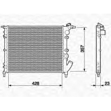 350213621000 MAGNETI MARELLI Радиатор, охлаждение двигателя