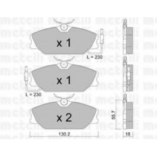22-0142-1 METELLI Комплект тормозных колодок, дисковый тормоз