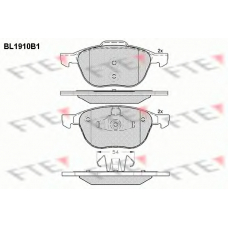 BL1910B1 FTE Комплект тормозных колодок, дисковый тормоз