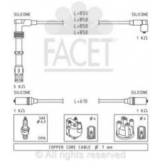 4.7158 FACET Ккомплект проводов зажигания