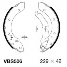 VBS506 MOTAQUIP Комплект тормозных колодок