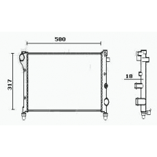 RM0455 EQUAL QUALITY Радиатор, охлаждение двигателя