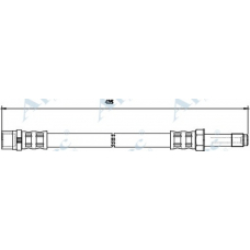 HOS3829 APEC Тормозной шланг