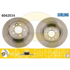 6042034 GIRLING Тормозной диск