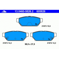 13.0460-5826.2 ATE Комплект тормозных колодок, дисковый тормоз