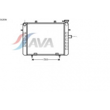OL2036 AVA Радиатор, охлаждение двигателя