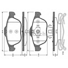 0 986 TB2 831 BOSCH Комплект тормозных колодок, дисковый тормоз