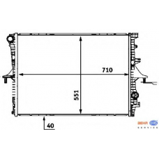 8MK 376 719-001 HELLA Радиатор, охлаждение двигателя