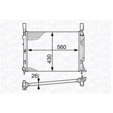350213142400 MAGNETI MARELLI Радиатор, охлаждение двигателя