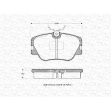 363702160044 MAGNETI MARELLI Комплект тормозных колодок, дисковый тормоз