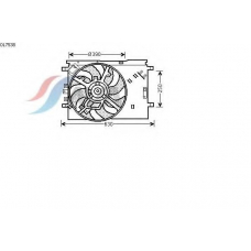 OL7538 AVA Вентилятор, охлаждение двигателя