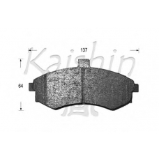 D11142 KAISHIN Комплект тормозных колодок, дисковый тормоз