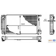 8MK 376 711-661 HELLA Радиатор, охлаждение двигателя