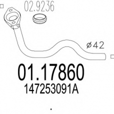 01.17860 MTS Труба выхлопного газа