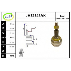 JH22243AK SERA Шарнирный комплект, приводной вал