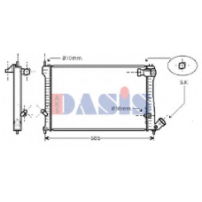 060004N AKS DASIS Радиатор, охлаждение двигателя