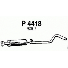 P4418 FENNO Средний глушитель выхлопных газов