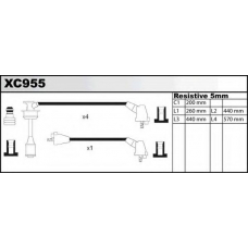 XC955 QUINTON HAZELL Комплект проводов зажигания