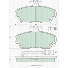 8110 10508 TRIDON Brake pads - front