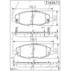 T360A73 NPS Комплект тормозных колодок, дисковый тормоз