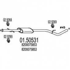 01.50531 MTS Средний глушитель выхлопных газов