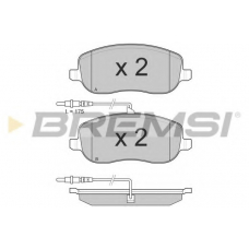BP3028 BREMSI Комплект тормозных колодок, дисковый тормоз