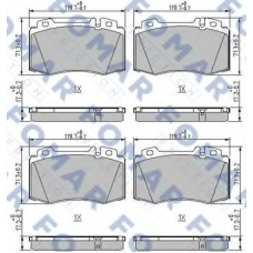 FO 694181 FOMAR ROULUNDS Комплект тормозных колодок, дисковый тормоз