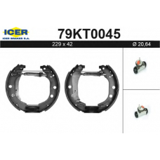 79KT0045 ICER Комплект тормозных колодок