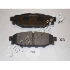 PP-704AF JAPANPARTS Комплект тормозных колодок, дисковый тормоз