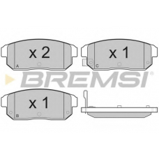 BP3184 BREMSI Комплект тормозных колодок, дисковый тормоз