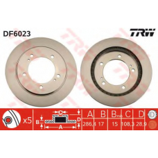DF6023 TRW Тормозной диск