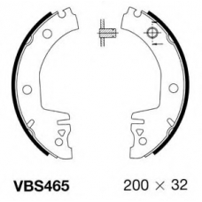 VBS465 MOTAQUIP Комплект тормозных колодок