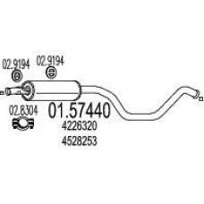 01.57440 MTS Средний глушитель выхлопных газов