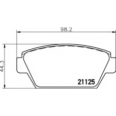 8DB 355 006-231 HELLA Комплект тормозных колодок, дисковый тормоз